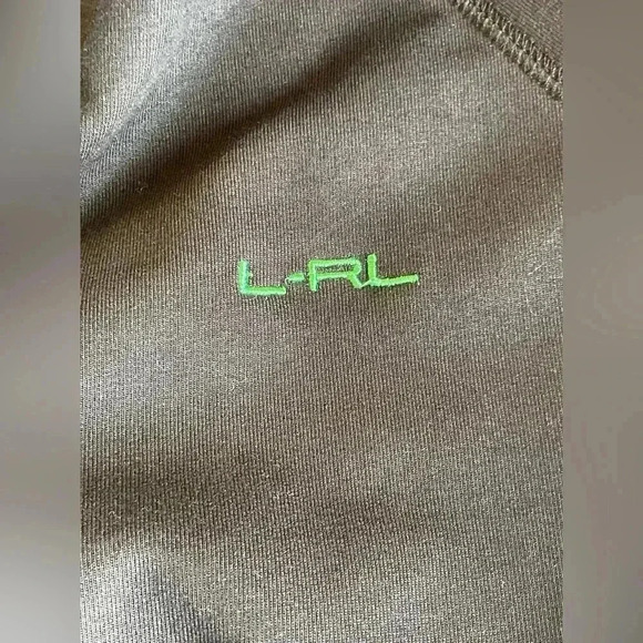 LRL Lauren Ralph Lauren Womens Full Zip Active Fitness Jacket Black Green XL - Picture 6 of 9